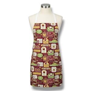 Ritz Kitchen Apron Country Farmhouse Words Print One Size Fits Most, Gently Used